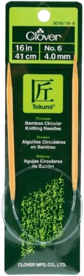 Clover Agulhas de tricô circulares de bambu
