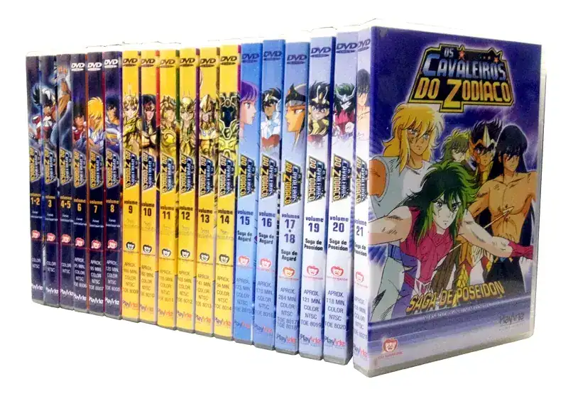 DVD Cavaleiros do Zodíaco Fase Clássica 21 DVDs Coleção