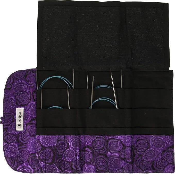 Conjunto de agulhas de tricô circulares de aço HiyaHiya