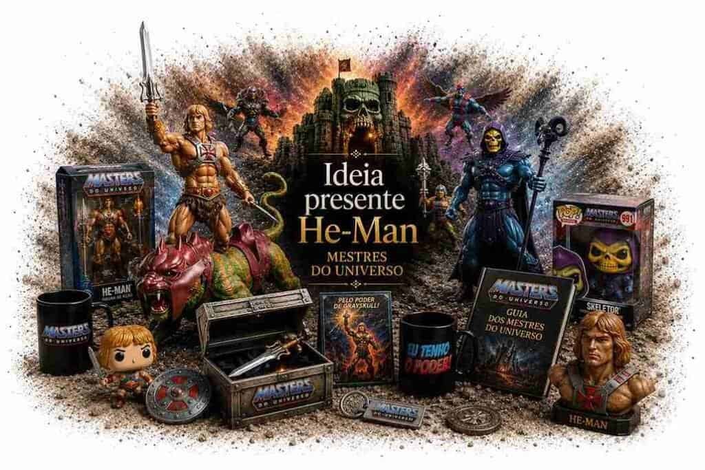 Presentes He-Man: 50+ Ideias para Fãs de Masters of the Universe — Guia 2026
