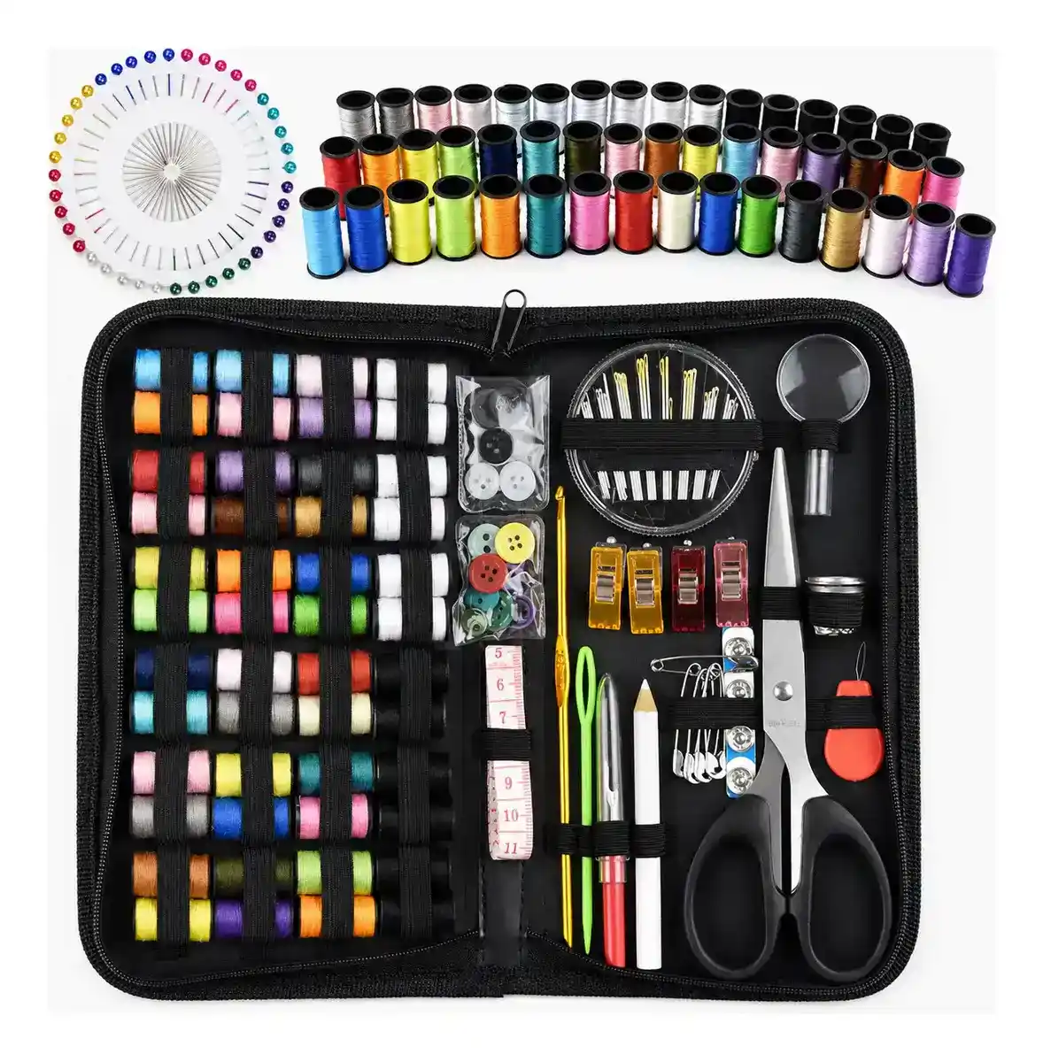 Kit 172 Peças Costura Rápido com Estojo