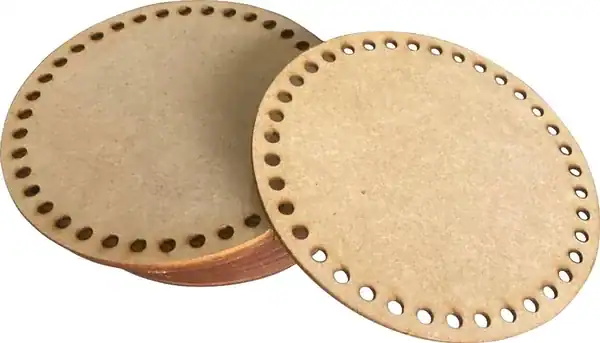 Kit 5 Bases Redonda de MDF 30cm para Fazer Cesto de Crochê