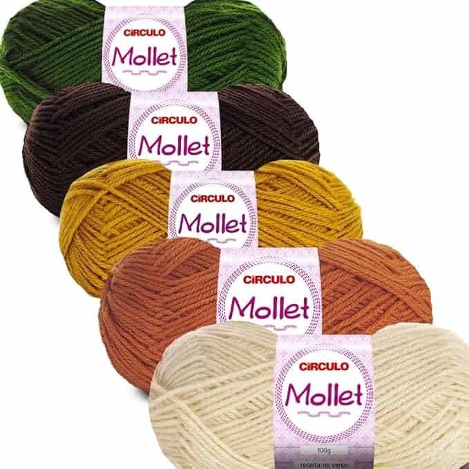 Kit 5 Barbante Lãs Mollet Círculo