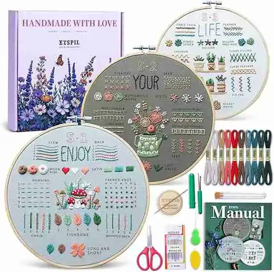 Kit de Bordado para Iniciantes Adultos — ETSPIL