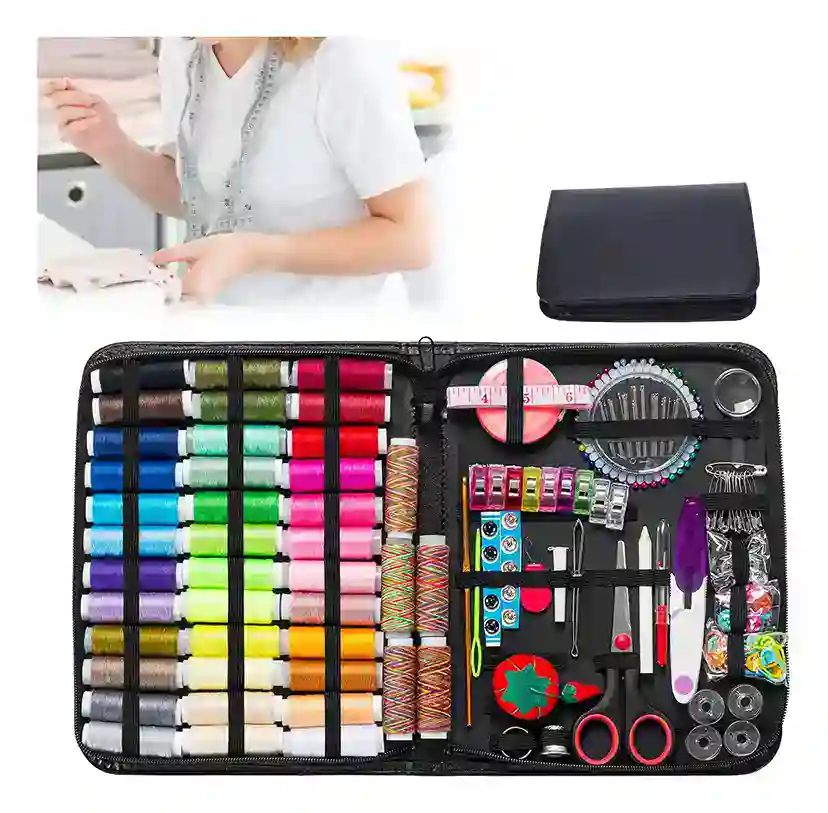Kit de Costura Auxom 229 Peças com Fita Métrica e Régua