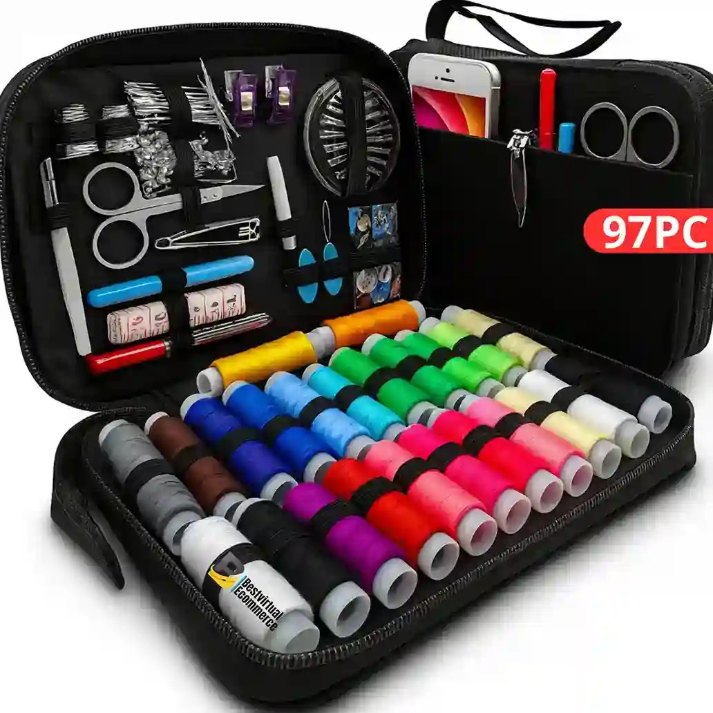 Kit de Costura Bestvirtual 97 Peças com Estojo