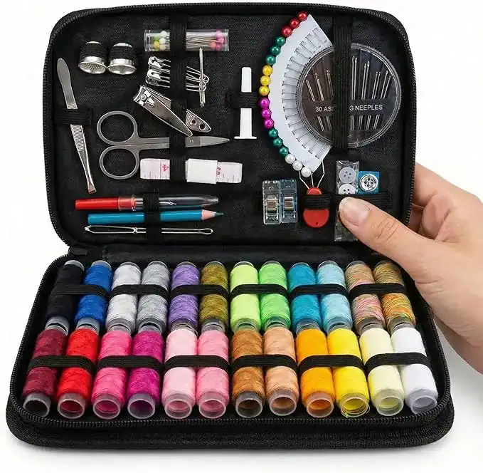 Kit de Costura Completo 135 Peças com Estojo Organizador