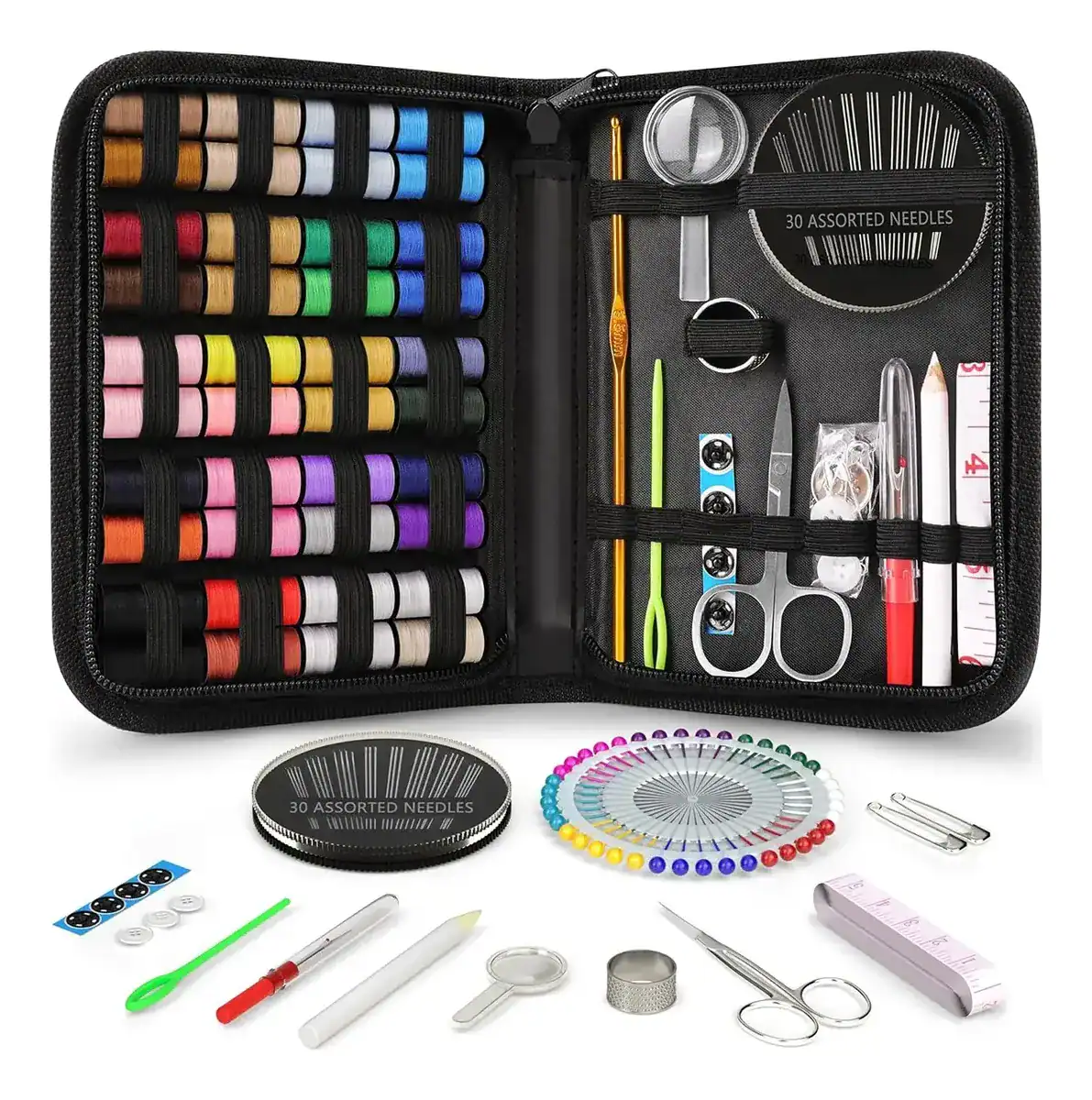 Kit de Costura Multicor 128 Peças para Reparo