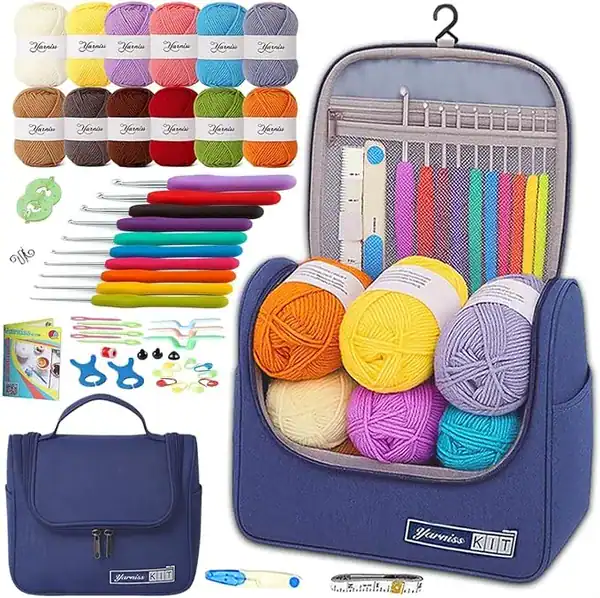 Kit de Crochê para Iniciantes Yarniss ganchos ergonômicos completo