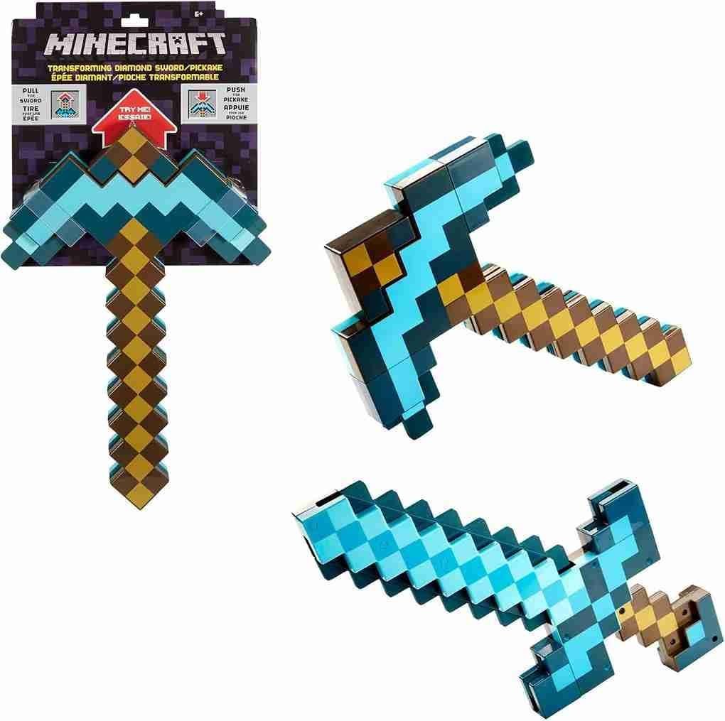 Kit Espada + Picareta de Diamante Minecraft — Réplica Par Completo