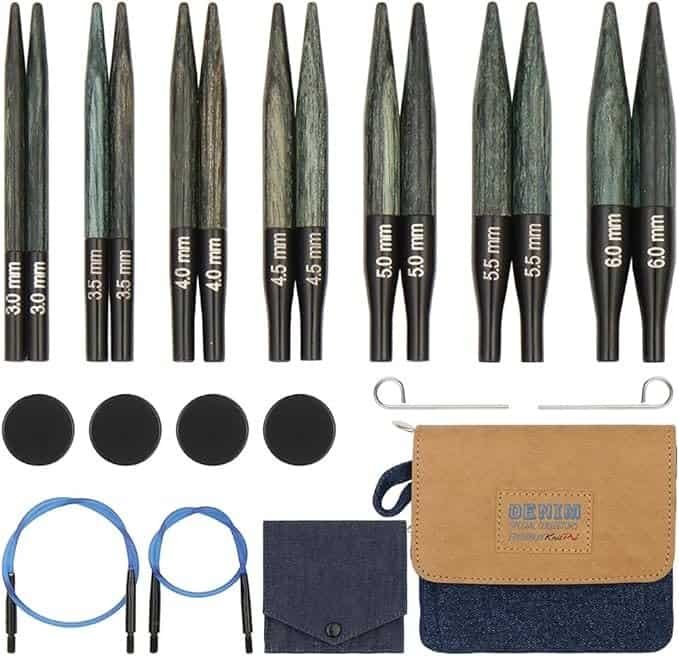 Kit de Agulhas Circulares Intercambiáveis para Tricô KnitPro