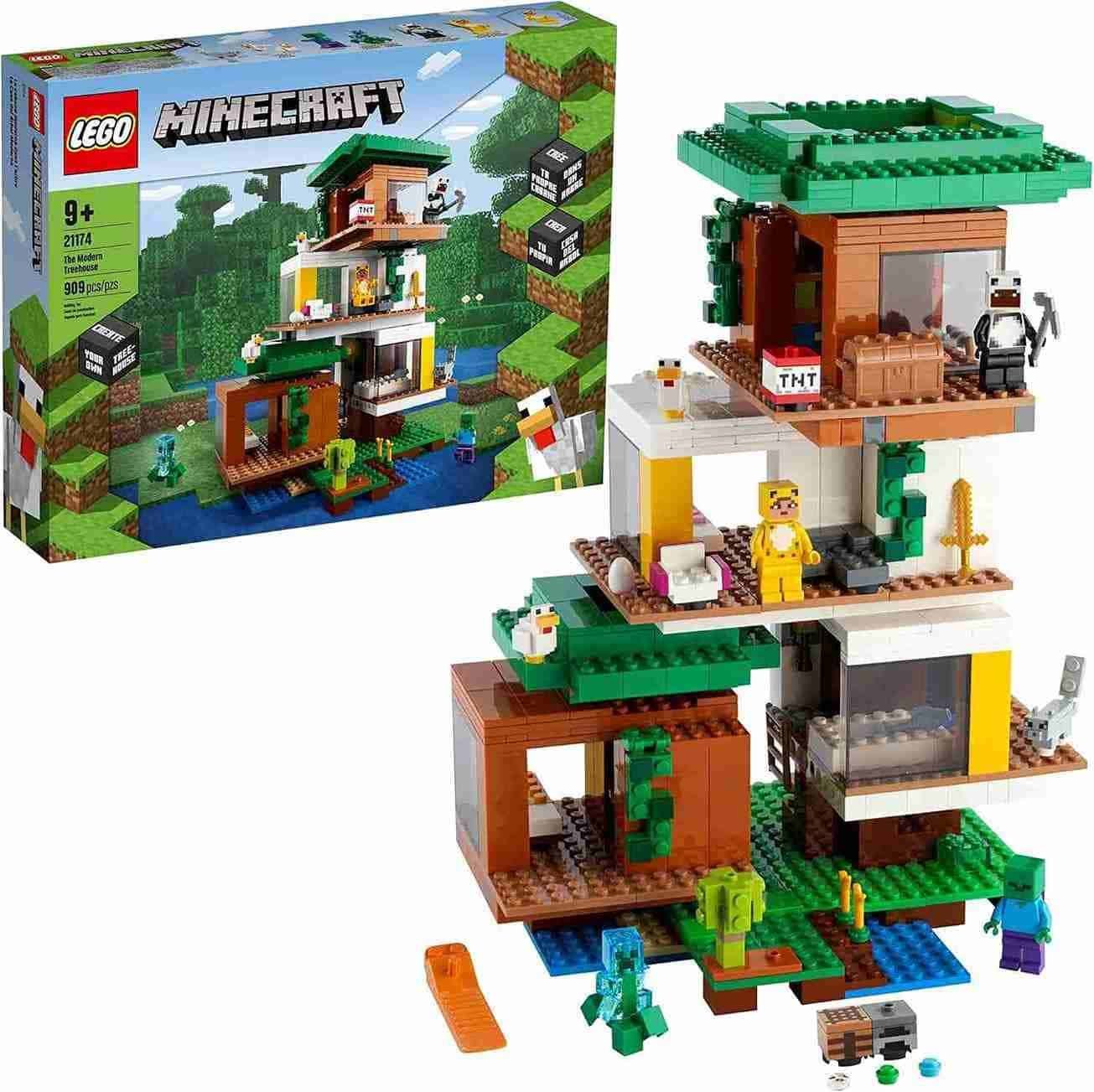 LEGO Minecraft A Casa da Árvore Moderna — Set de Construção com Personagens