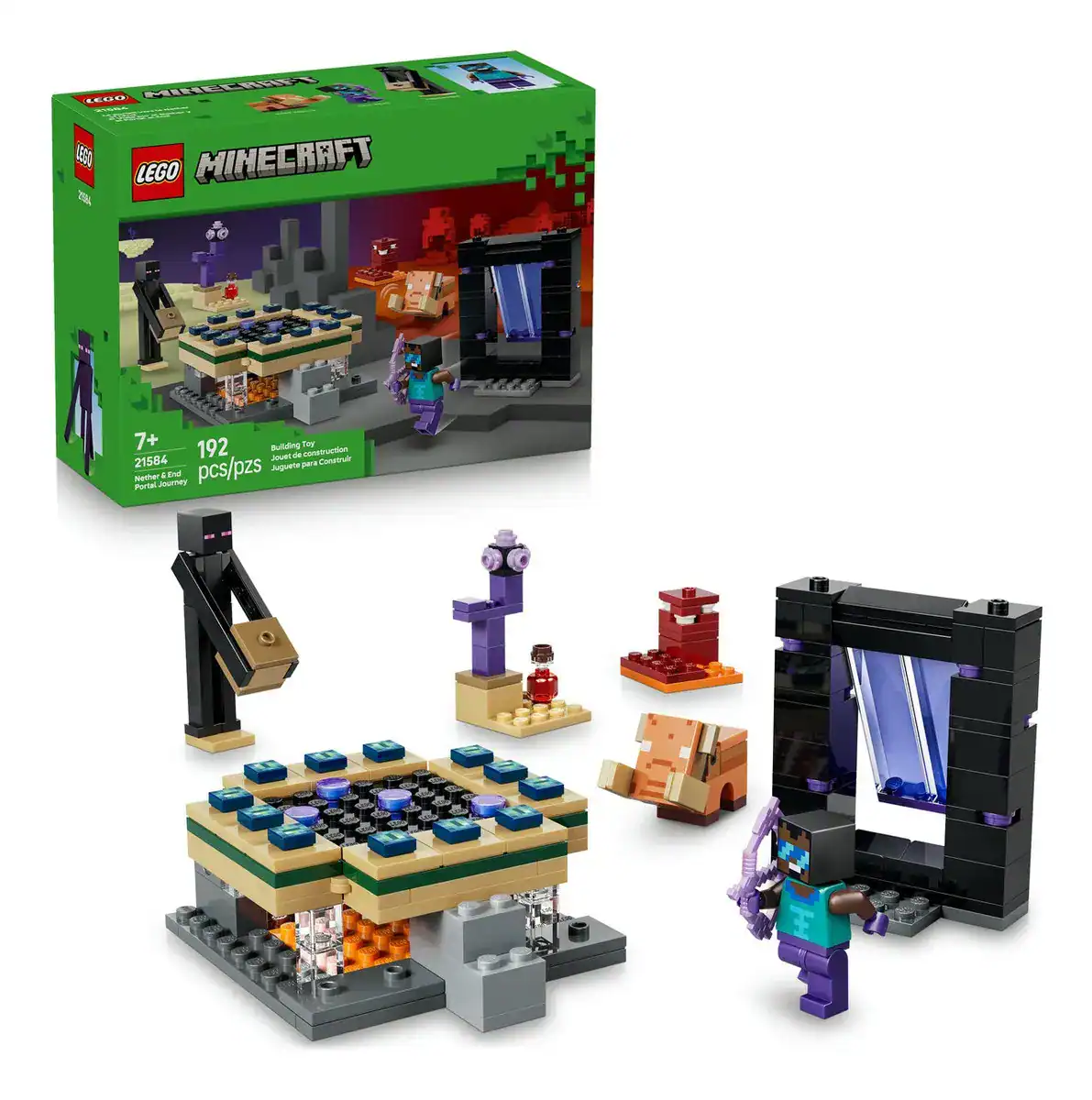 LEGO Minecraft O Portal do Nether — Blaze e Piglin