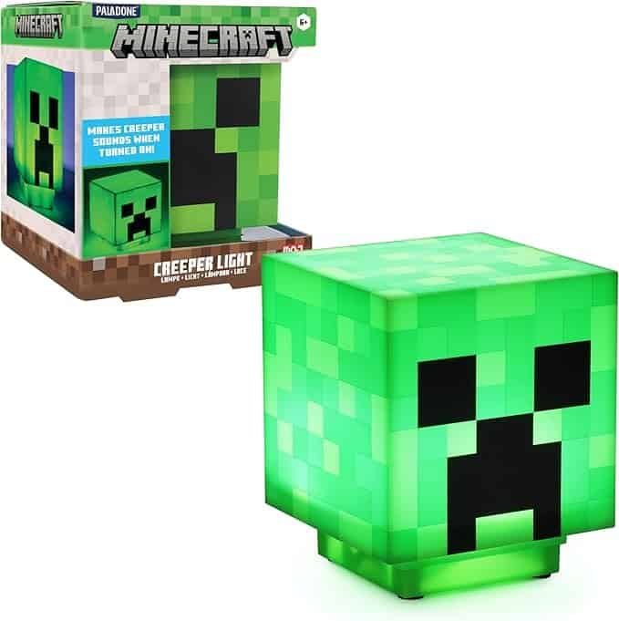 Luminária Creeper Minecraft LED Verde — Quarto Gamer