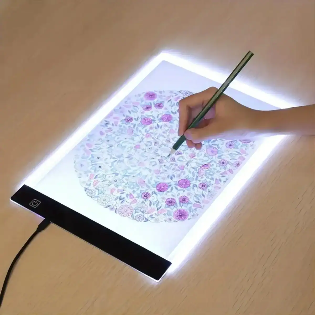 Mesa Luz Prancheta LED para Transposição de Desenhos A4