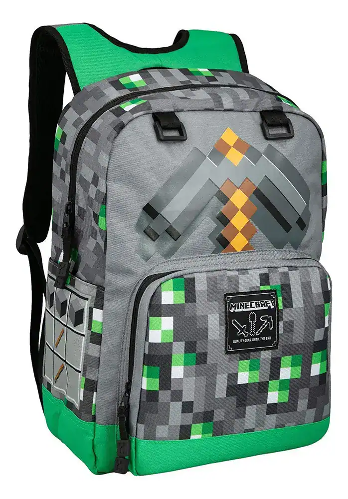 Mochila Escolar Minecraft — Creeper e Personagens