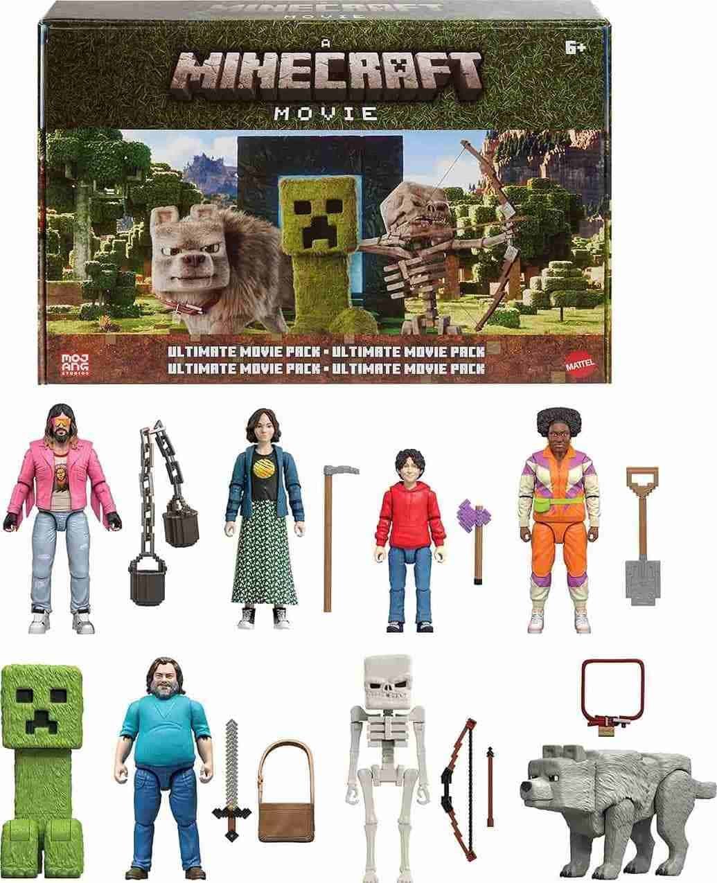 Pacote Minecraft Ultimate Movie — 8 Figuras de Ação
