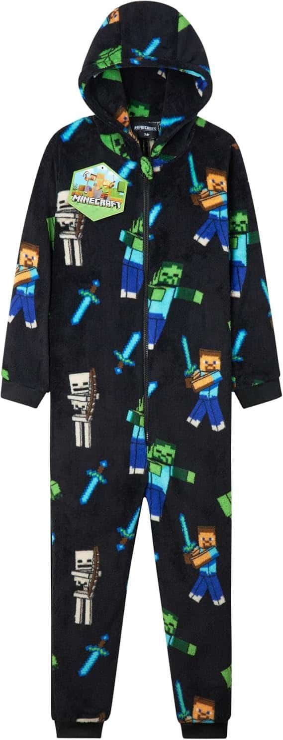 Pijama Infantil Minecraft Creeper e Steve