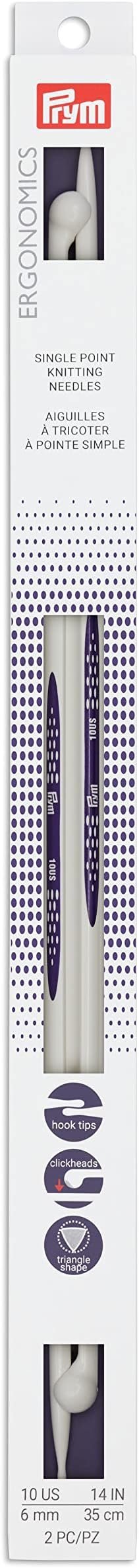 Par De Agulhas Para Tricô Ergonomics Prym Vários Tamanhos