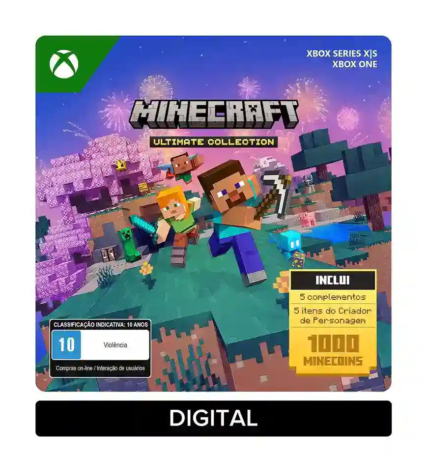 Xbox Game Pass Ultimate — Minecraft Incluso — PC e Xbox