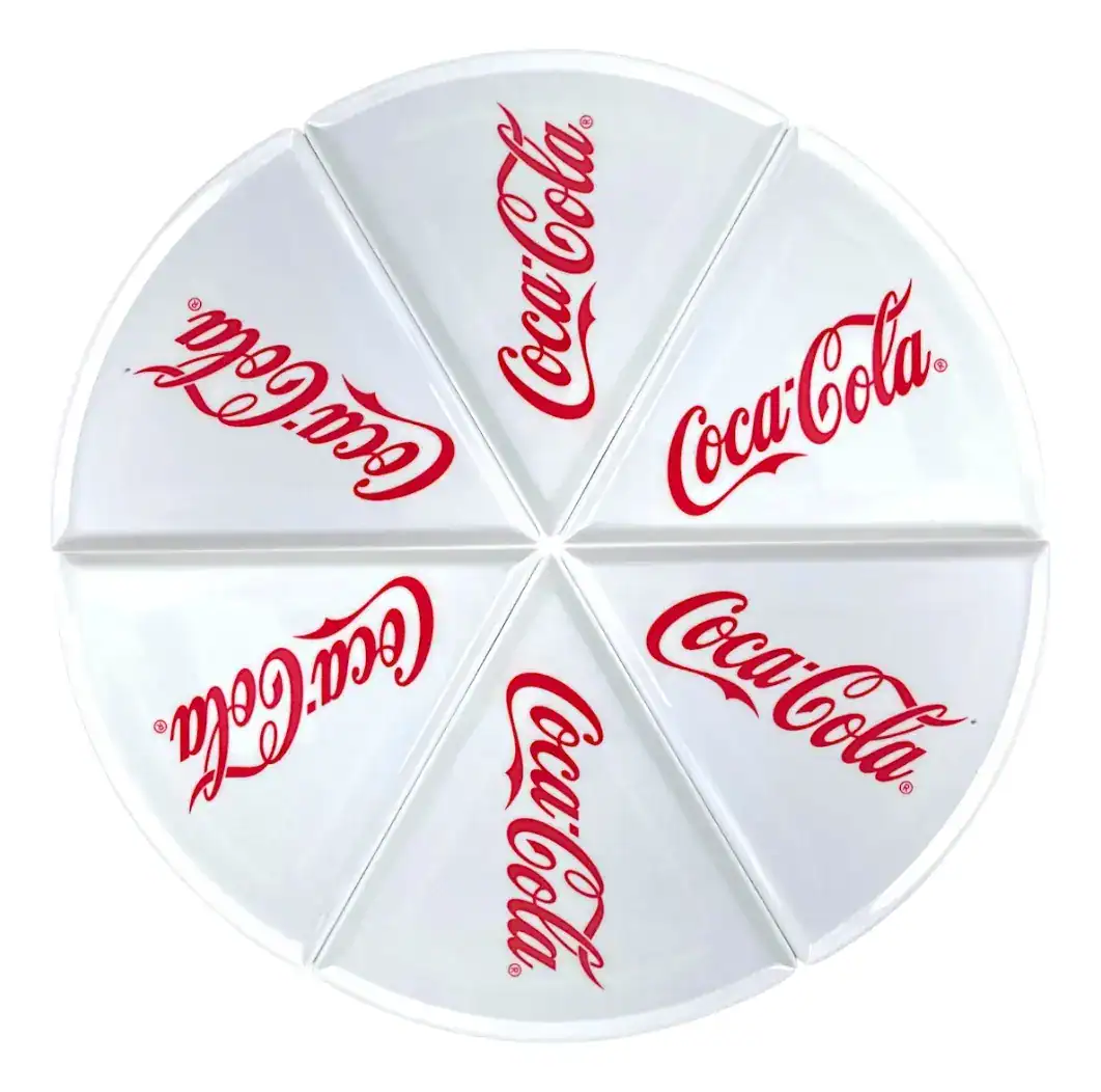 Kit 6 Pratos Pizza Melamina Vermelhos Coca-Cola 72 avaliações