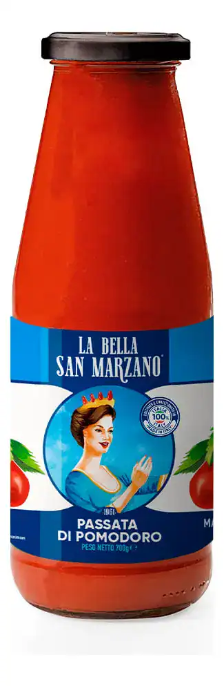 Passata La Bella San Marzano tomate passata italiana garrafa importada
