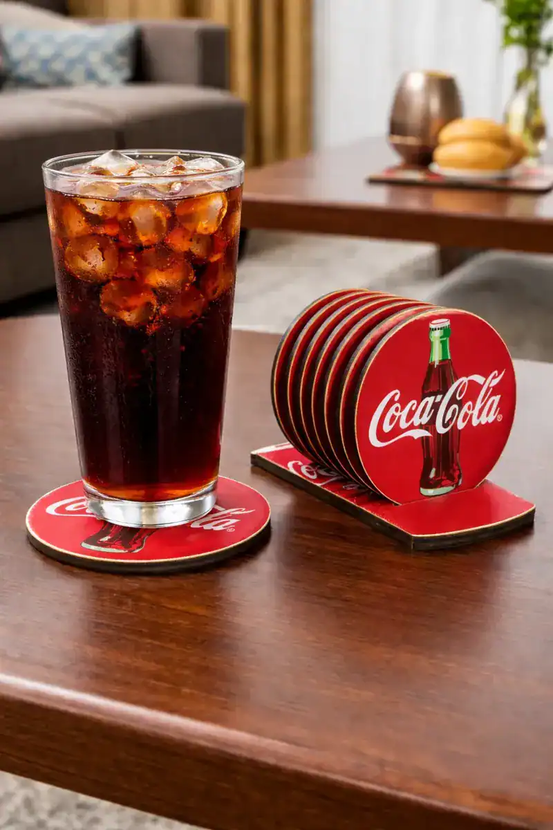 Porta Copos Mdf Personalizado Coca-Cola