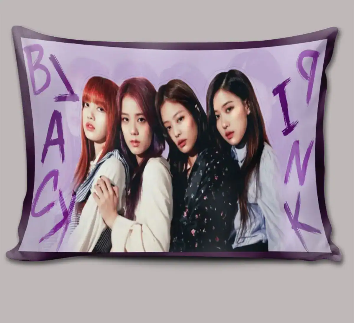 Almofada 27x37 Kpop Blackpink Roxa Retrato