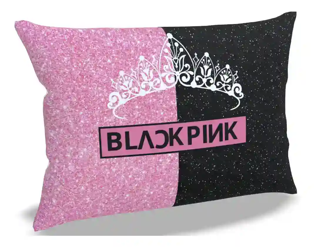 Almofada Personalizada Blackpink Coroa Glitter
