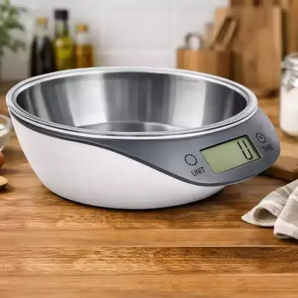 Balança digital de cozinha com tigela removível de precisão