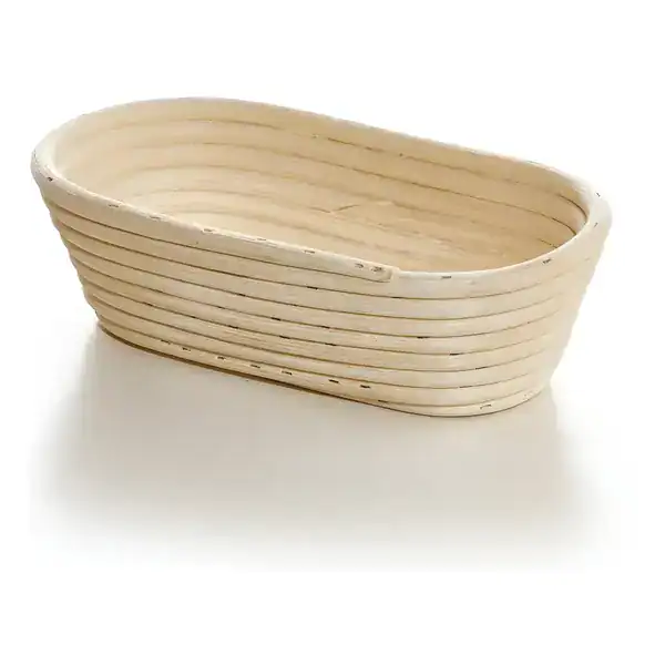 Banneton oval cesto de fermentação de palha para pão de 750g