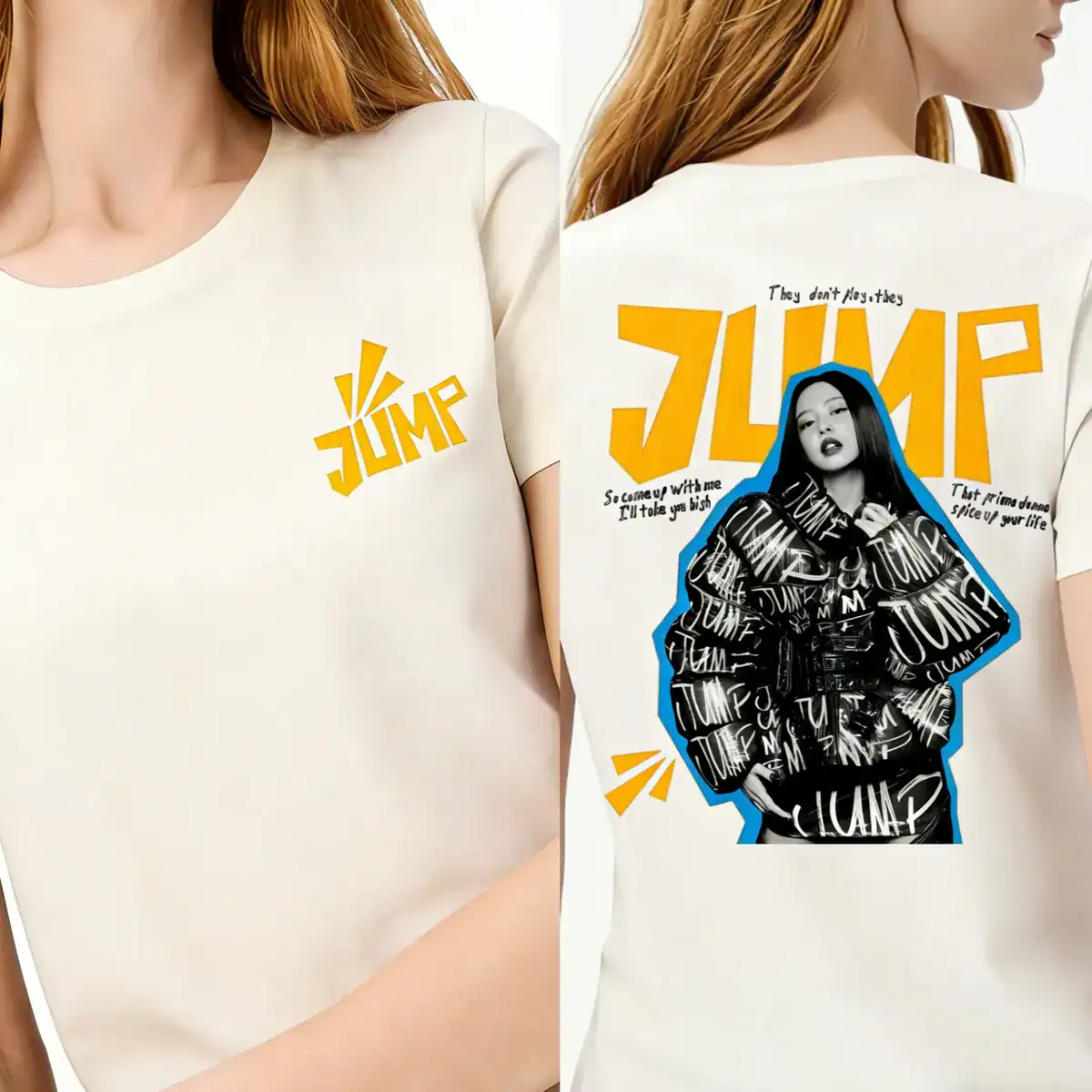 Camiseta Jennie Blackpink Jump 100% Algodão