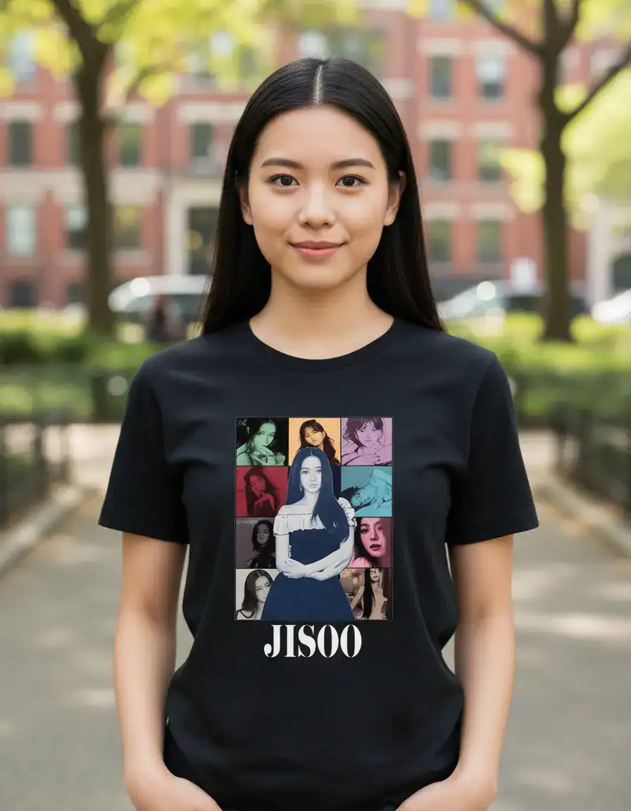 Camiseta Feminina Babylook Jisoo Blackpink Colagem