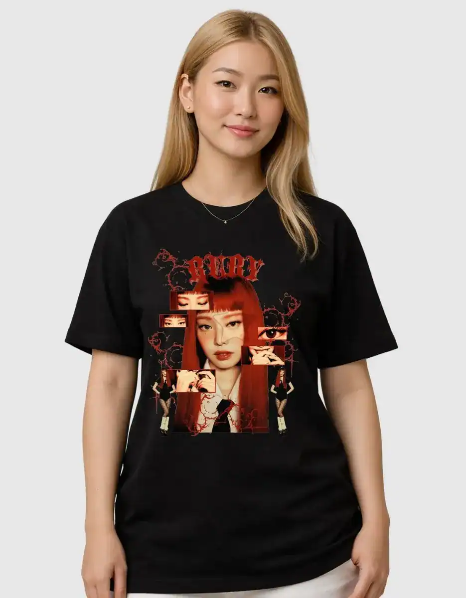 Camiseta Jennie Black Pink Album Ruby Estampa