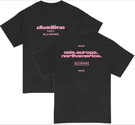 Camiseta Unissex Adulto Blackpink Deadline Turnê