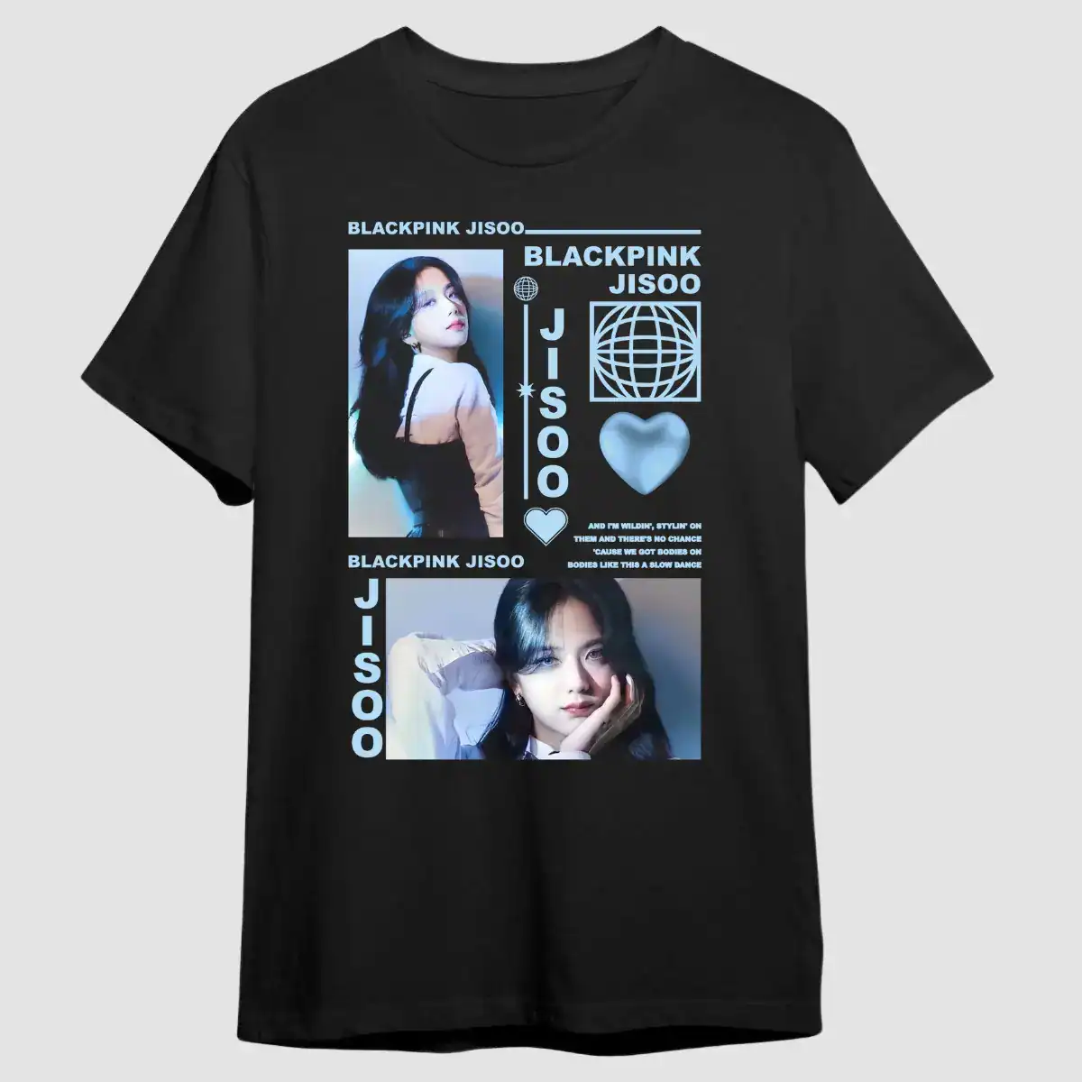 Camiseta Unissex Jisoo Blackpink Estampa Gráfica