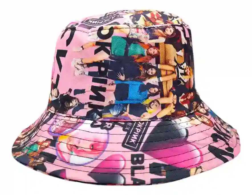Chapéu Bucket Rosa Das BlackPink Estampado