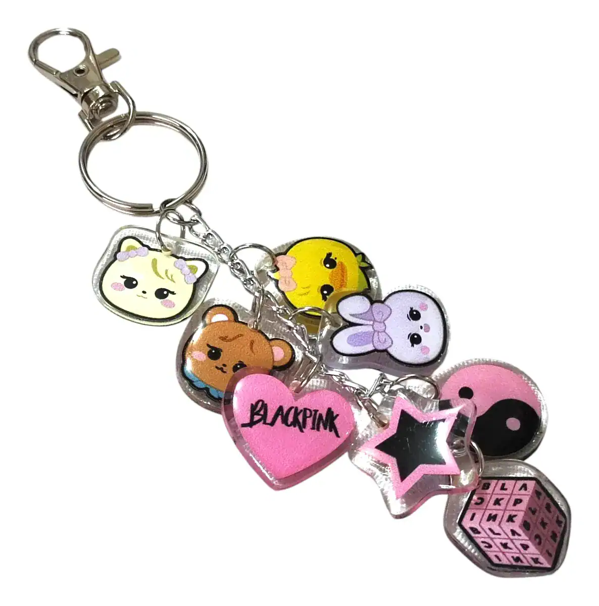 Chaveiro Acrílico Blackpink Mascotes e Coração
