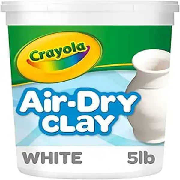 Balde de 2,2 kg de argila branca Crayola Air Dry Clay