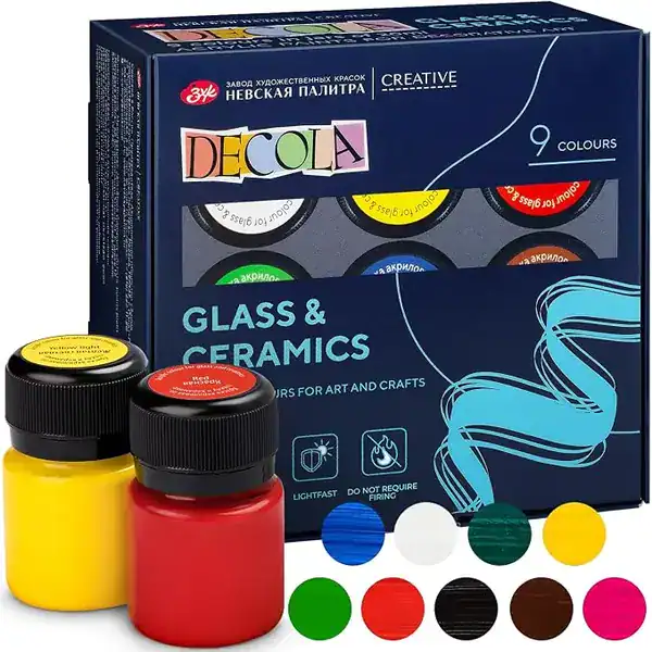 Conjunto de tinta de porcelana da marca Decola
