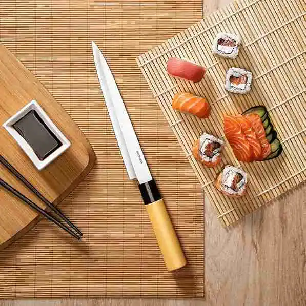 Faca Para Sushi E Sashimi 8 1/2" Samurai Brinox Aço Inox
