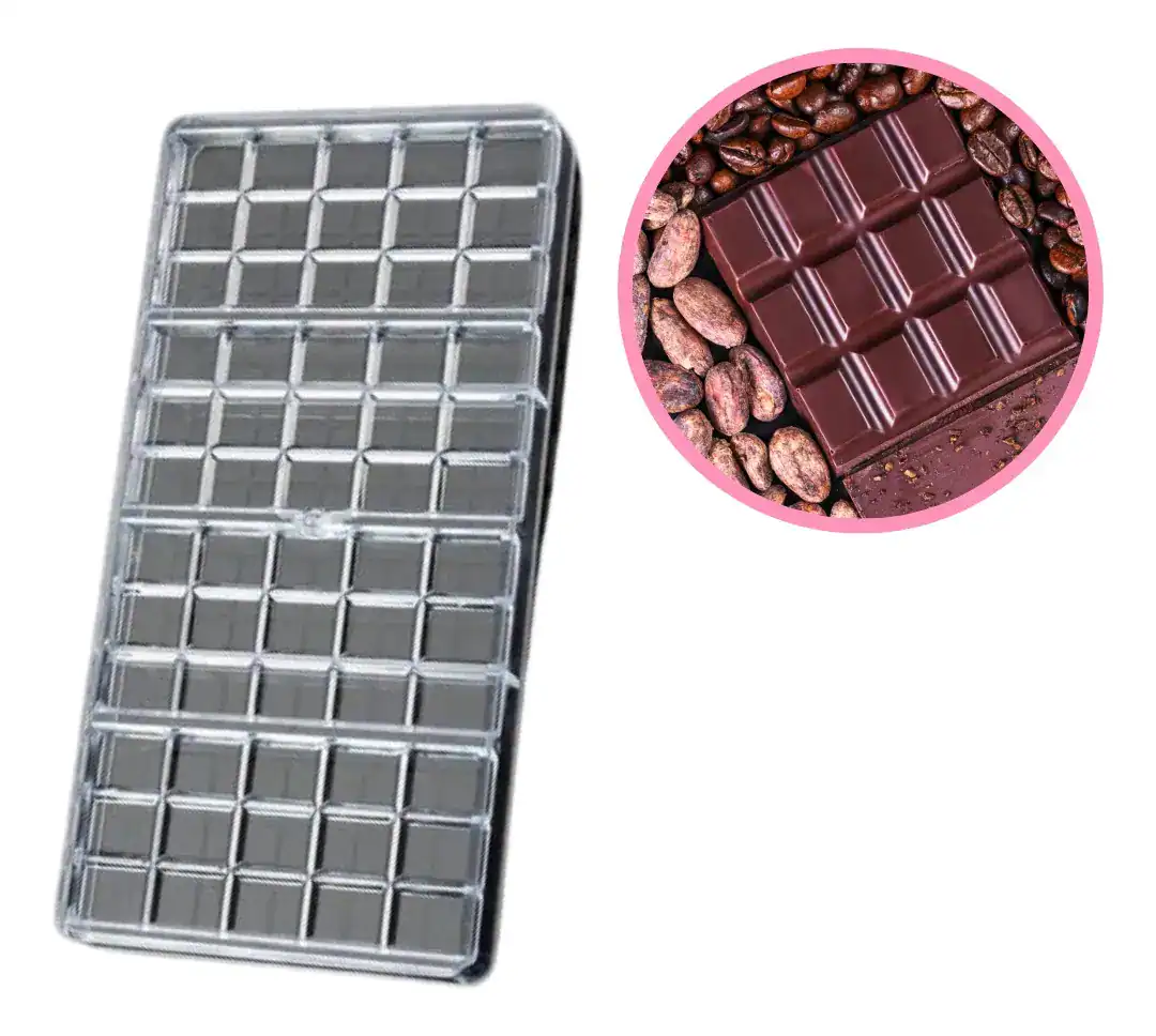 Forma Para Chocolate Placa Policarbonato Barra grande confeitaria