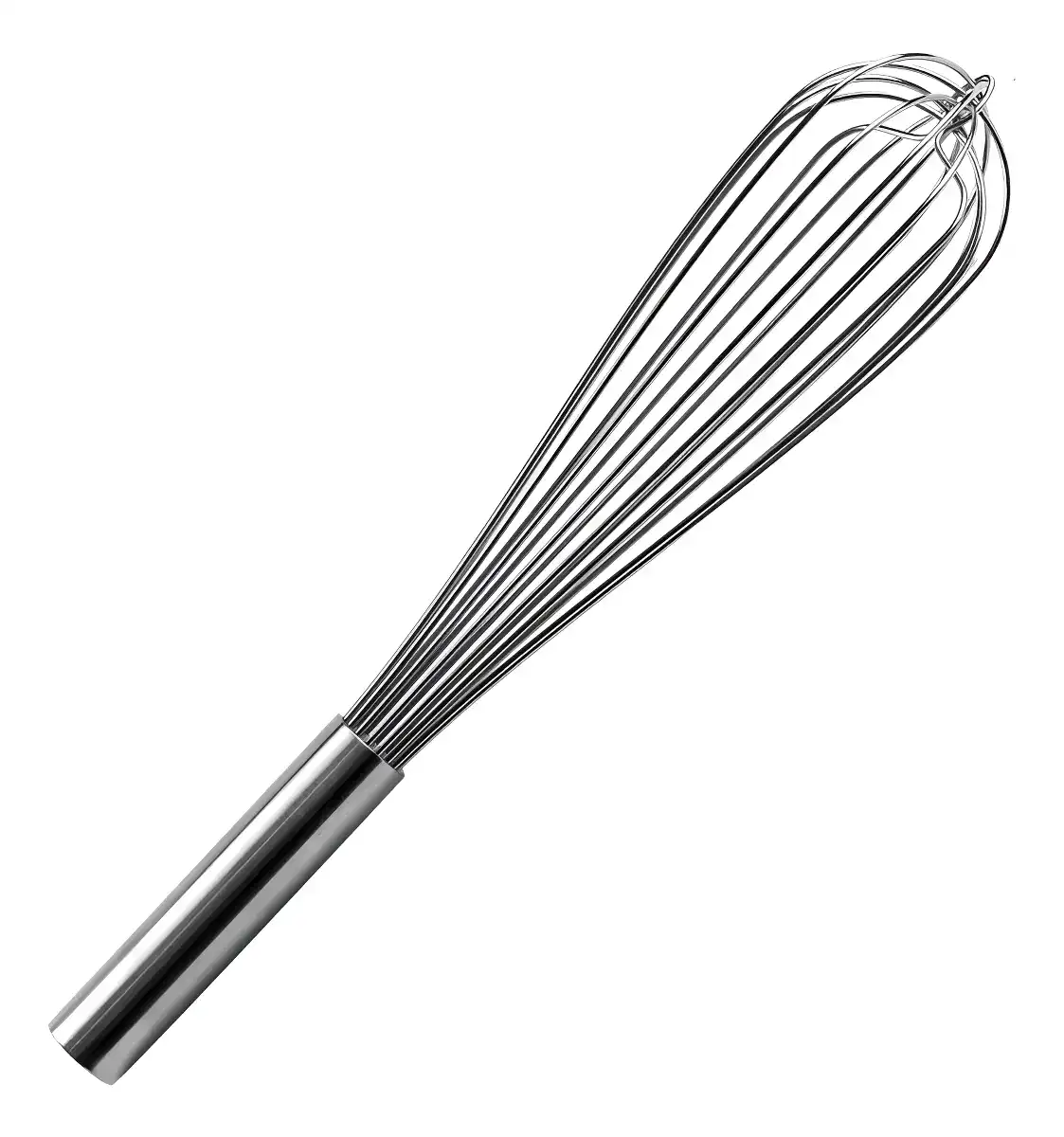 Fouet Batedor Manual De Arame Grosso Rígido Aço Inox 40,5cm confeitaria