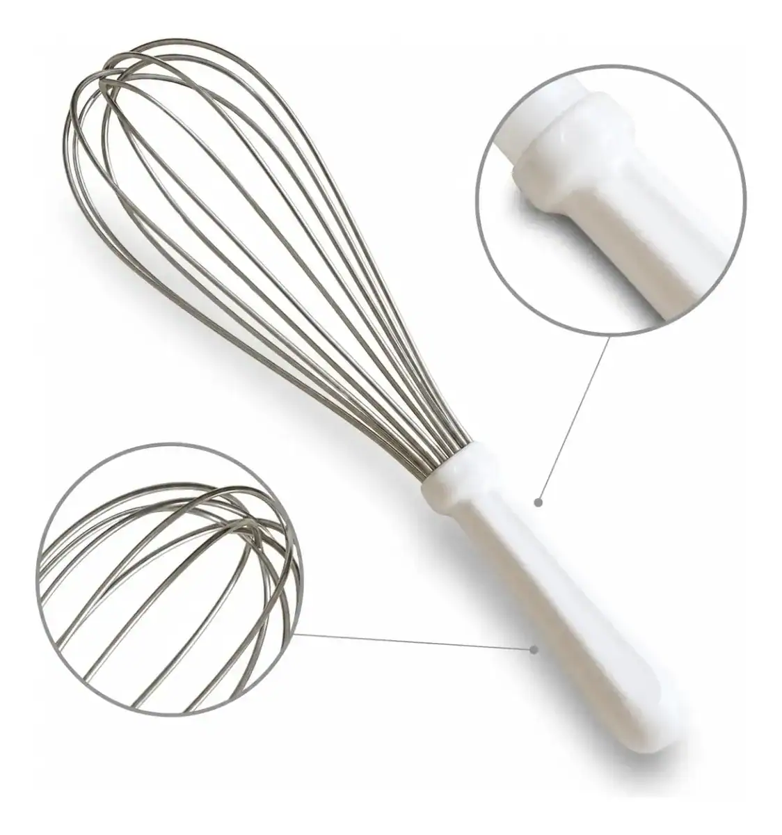 Fuê Fouet Batedor De Ovos Profissional 30cm Inox massas reforçado
