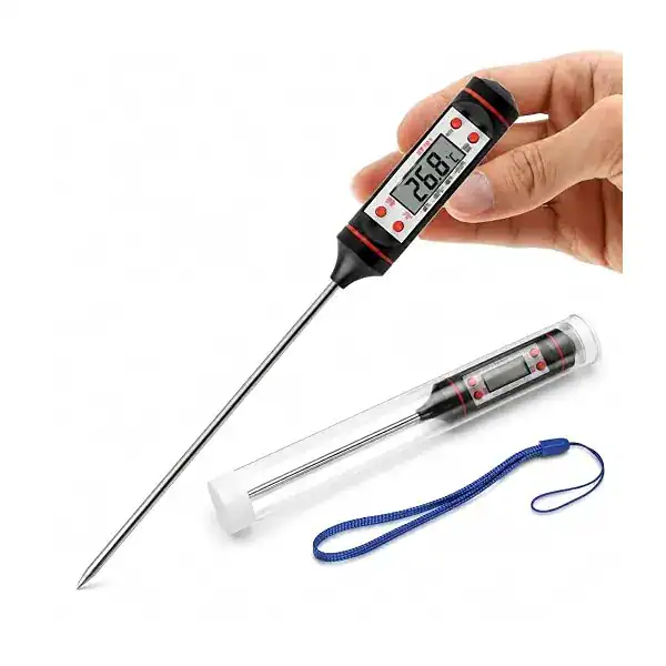 Kit com 2 termômetros digitais culinários para cozinha e churrasco