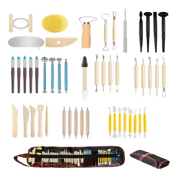 Kit WEBEEDY com 51 ferramentas de escultura e estojo de transporte