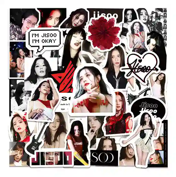Kit 50 Adesivos Jisoo Tour Mundial Blackpink