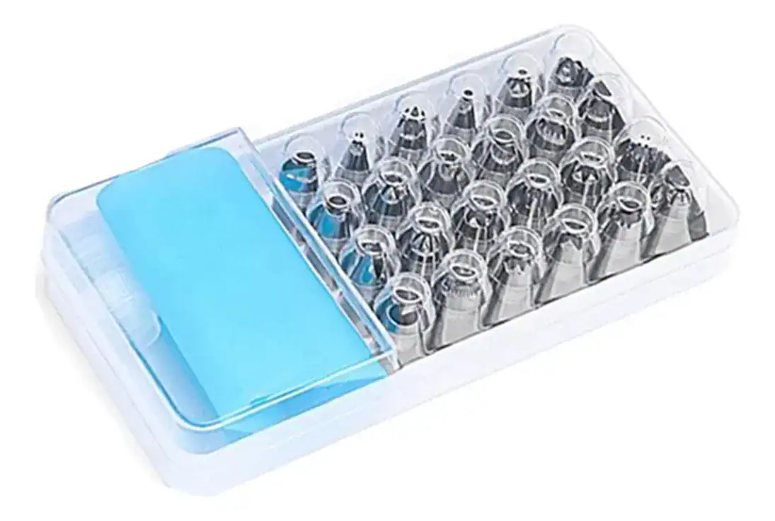 Kit Confeitar 24 Peças de Bicos Em Inox e Sacos De Silicone decoração