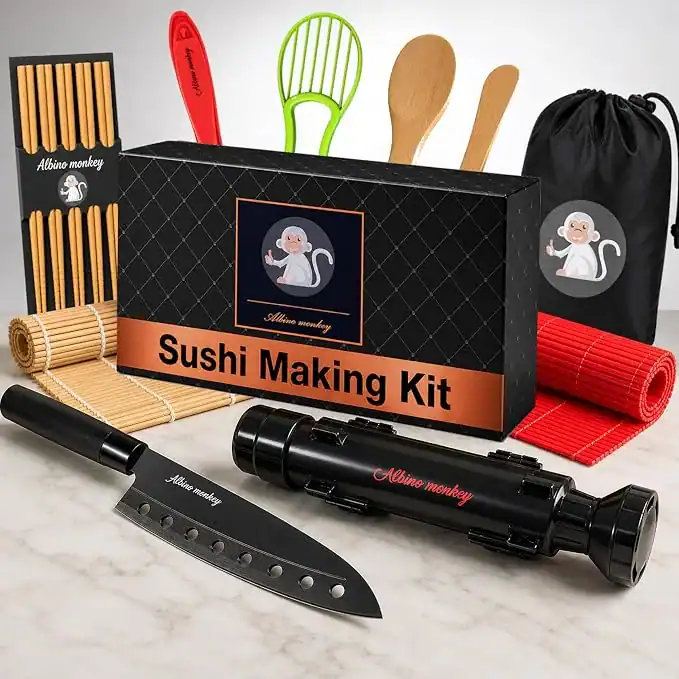 Kit de fabricação de sushi com faca profissional de sashimi