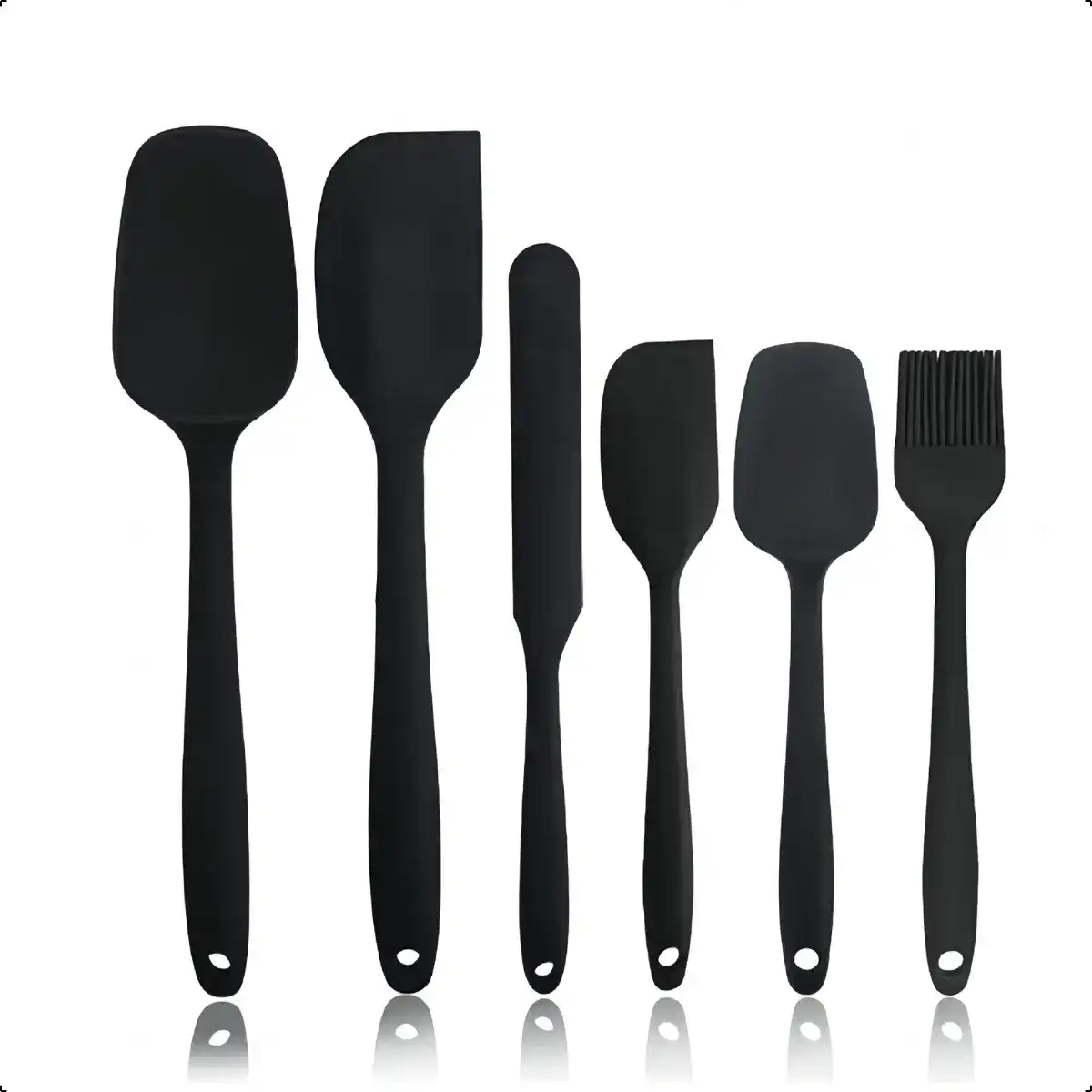 Kit Espátula Silicone Confeitaria Pão Duro Culinária antiaderente